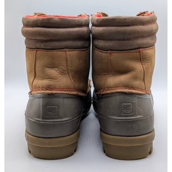 Sperry Top-Sider Boots Mens Size 8 Brown Waterproof Duck Lace Up Winter Lined - Picture 5 of 7